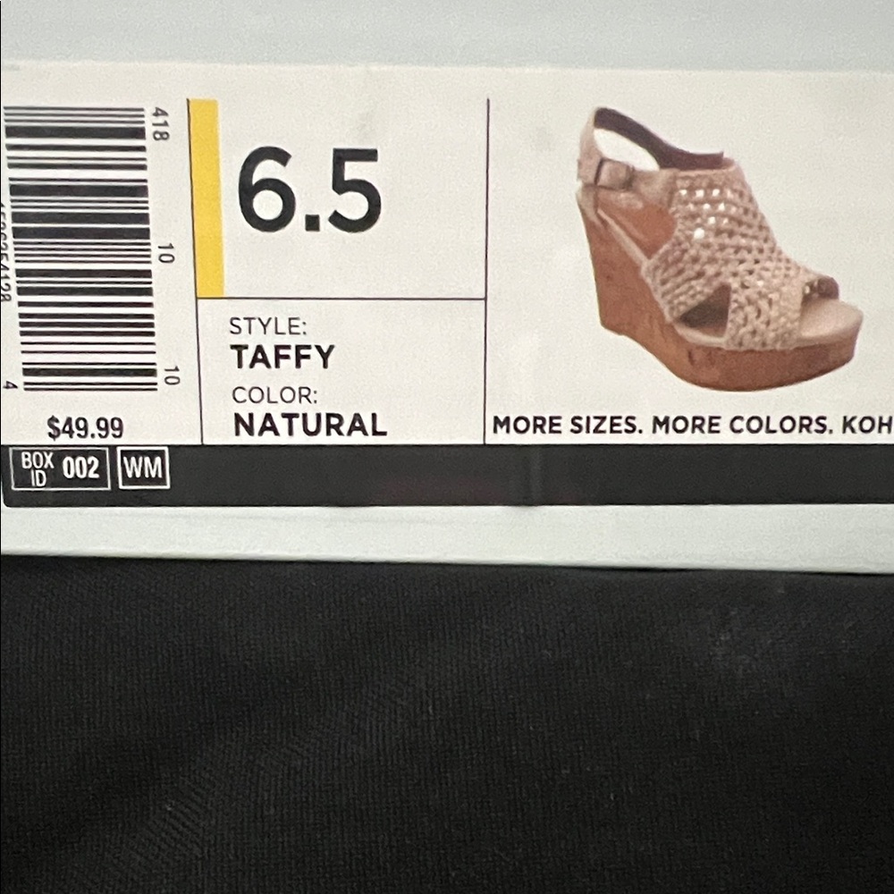 SO Beige Crochet Wedge Sandals - Picture 6 of 6